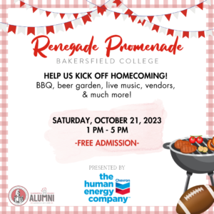 Renegade Promenade save the date for October 21, 2023 from 1pm-5pm