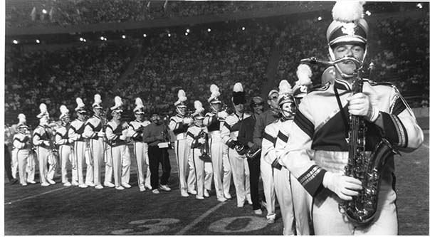 1990's BC Marching Band in Memorial Stadium
