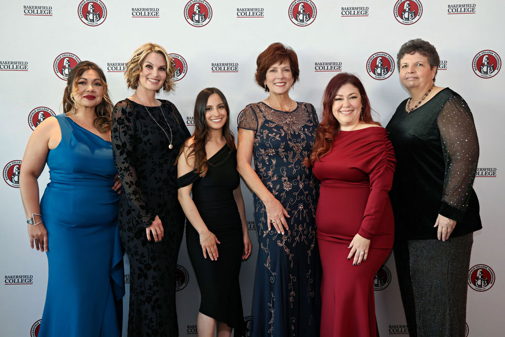 Bakersfield College Foundation team members posing together at the Sterling Silver Gala
