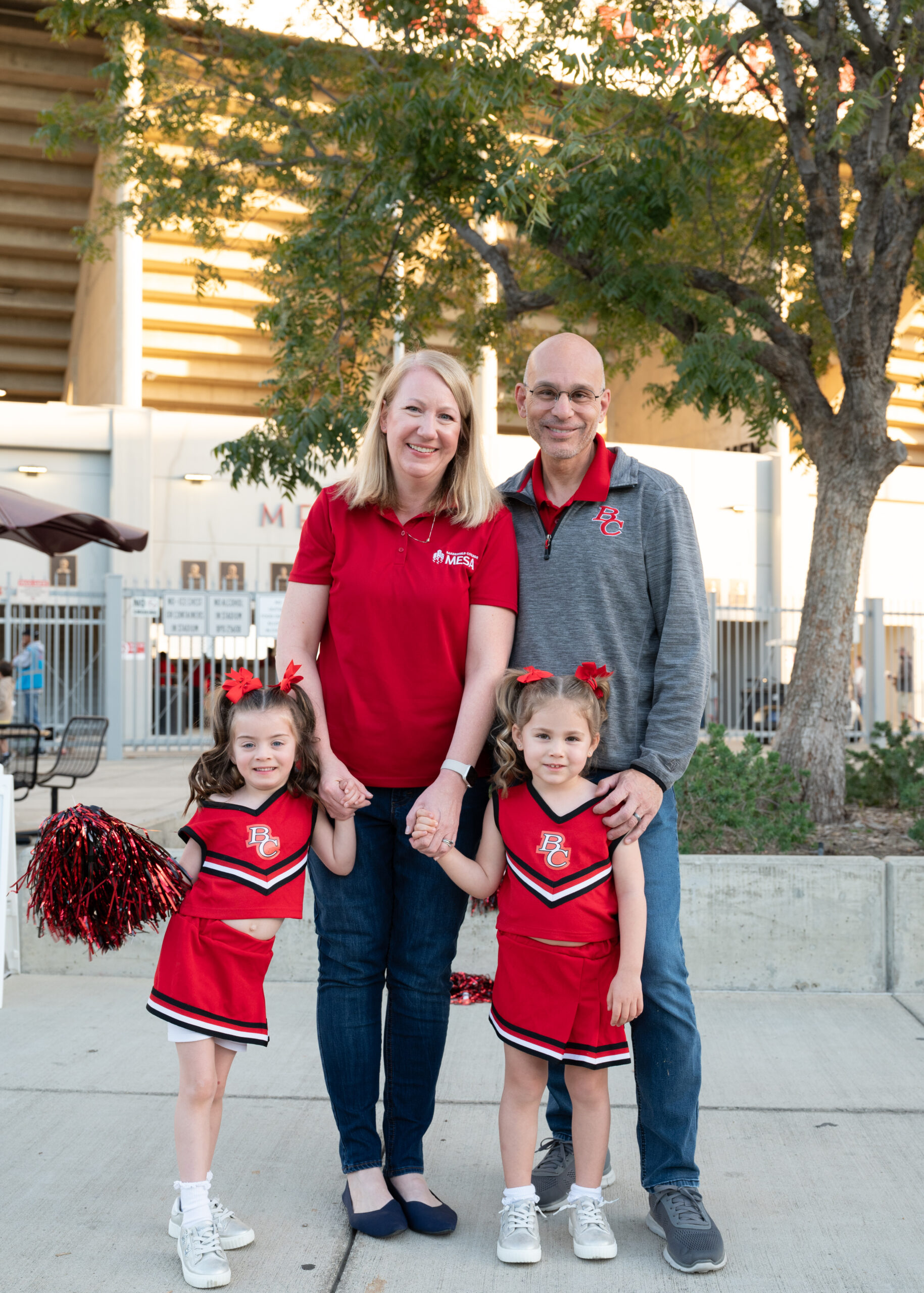 A family of four in BC apparel